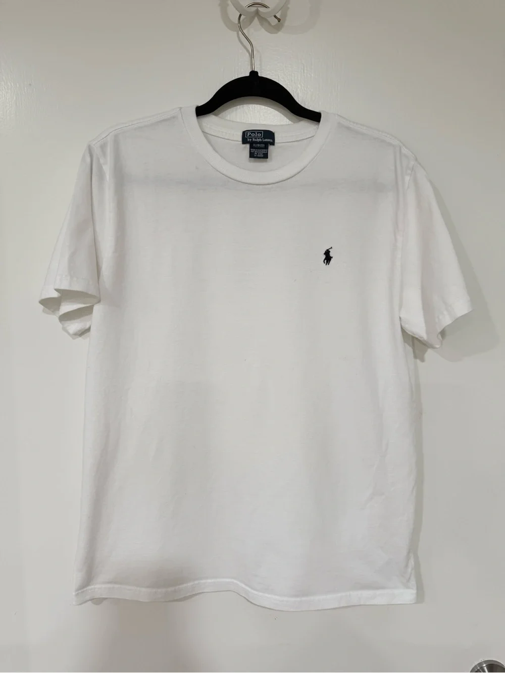 Polo by Ralph Lauren White Short Sleeve Crewneck Tee with Navy Pony